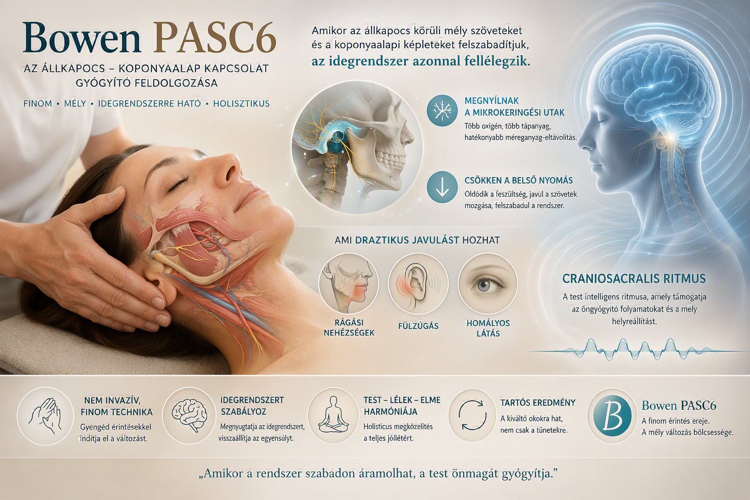 Amikor a koponya és a keresztcsont együtt lélegzik: Craniosacralis megfontolások a PASC 6 tükrében